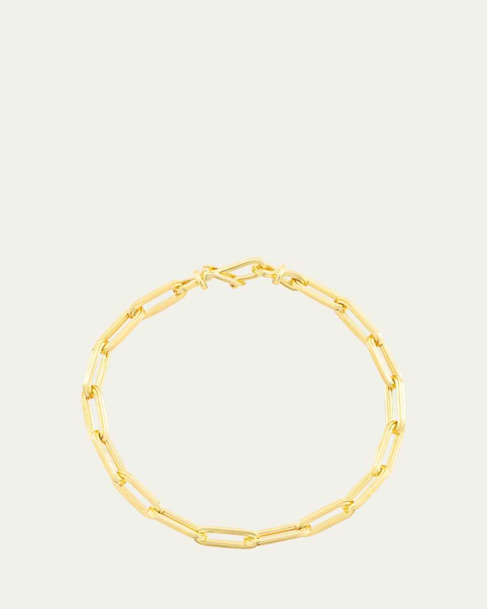 18K Yellow Gold Lien Or Bracelet, 18cm